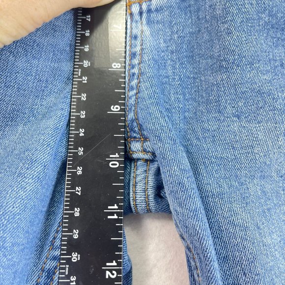 TOPSHOP Womens 25 Petite Stretch Moto Fringe Hem High Rise Denim Jeans Pockets - Picture 4 of 9